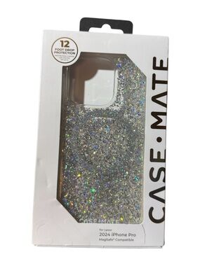 case-mate Silver Glitter iPhone 2024 Pro MagSafe Case